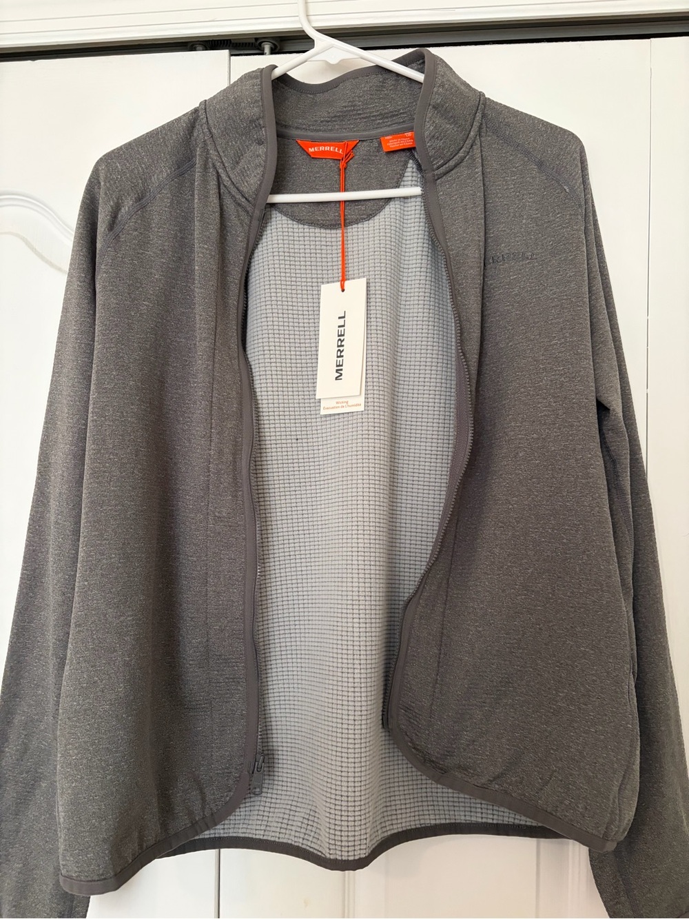 Merrell Heather Gray Zip-Up Performance Jacket